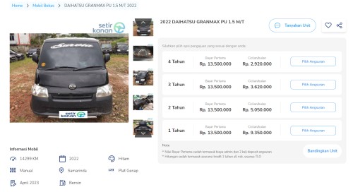mobil bekas samarinda daihatsu granmax