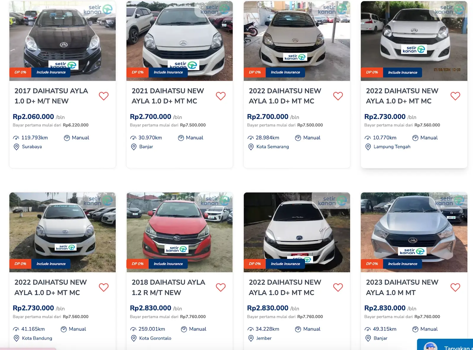 daihatsu new ayla bekas