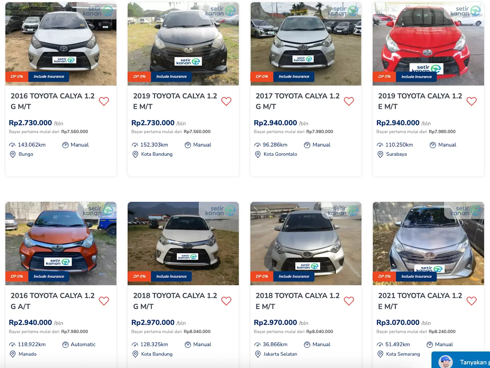 toyota calya bekas