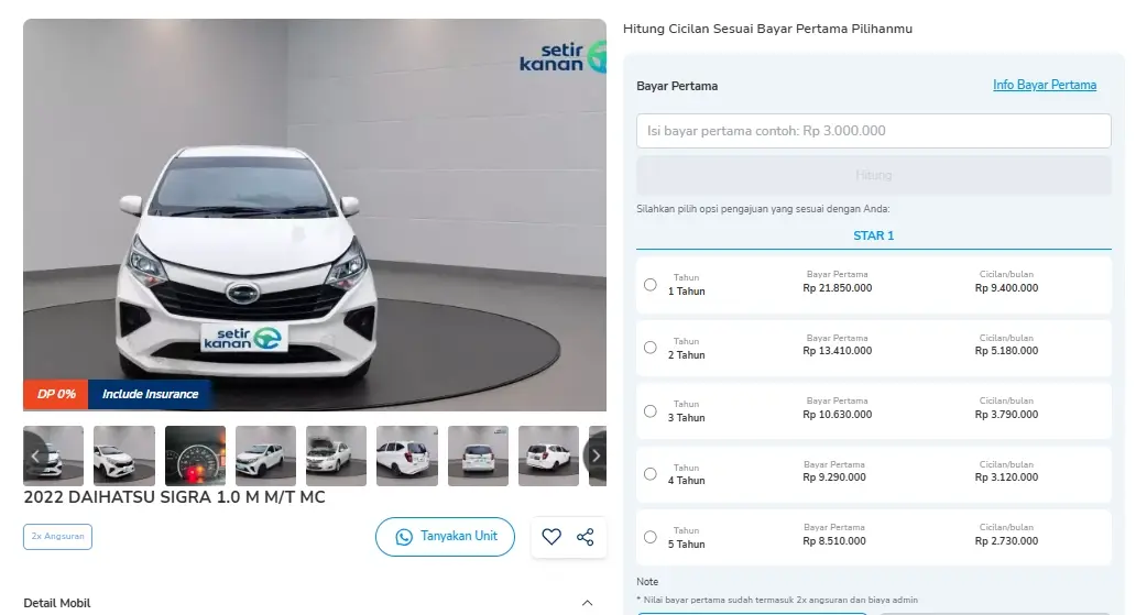 mobil bekas 100 jutaan Jakarta