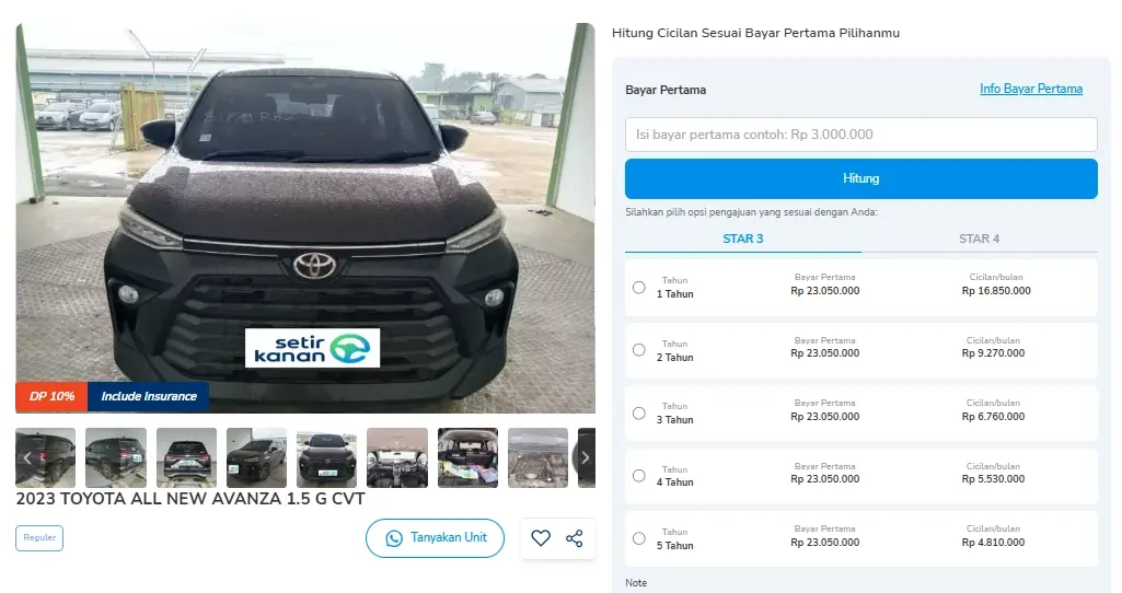 mobil bekas 100 jutaan Jakarta