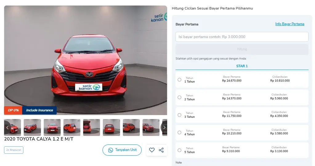 mobil bekas 100 jutaan Jakarta