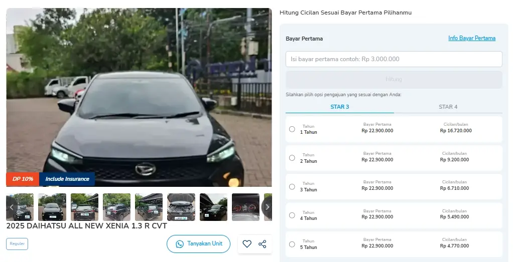 mobil bekas 100 jutaan Jakarta