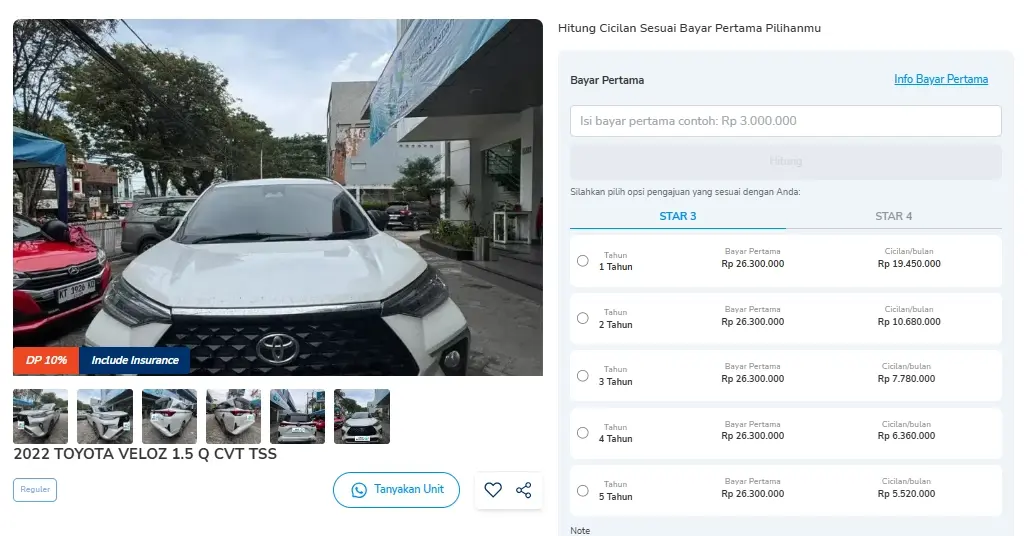 harga avanza veloz matic bekas