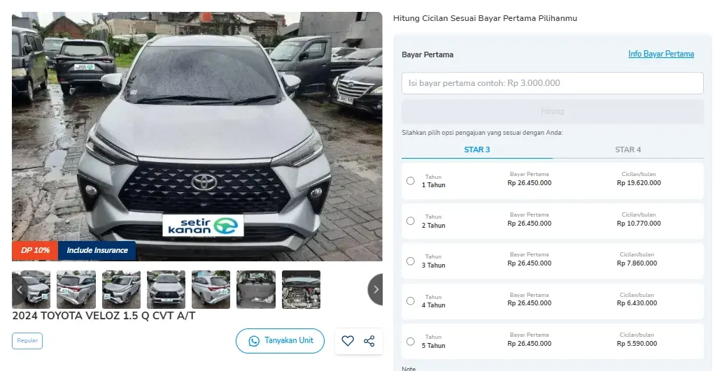 harga avanza veloz matic bekas